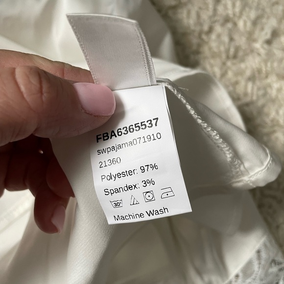 White BRIDE pajama set - Picture 3 of 7